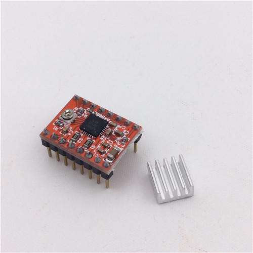 Gyrrwr modur push-ups A4988 coch