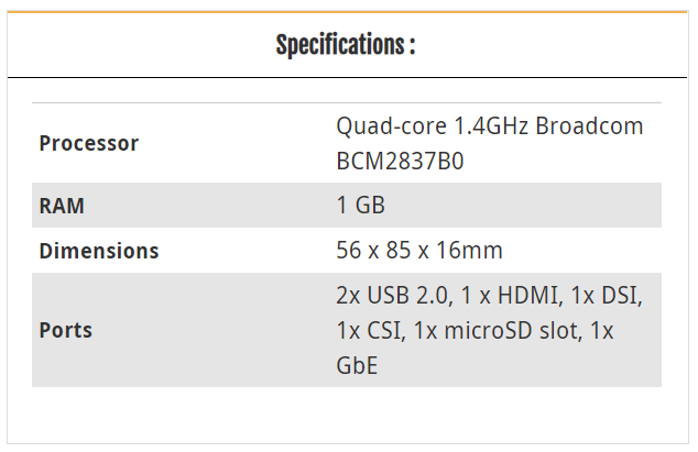 Specifications
