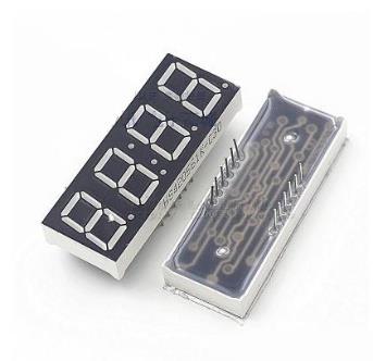 0.56 Arddangosiad LED segment Red 4 Digid 7 Coch